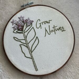 Milkweed Embroidery decor